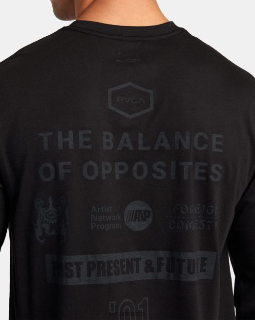 R422N81060 ολοκαίνουργιο μακρυμάνικο πουκάμισο προπόνησης RVCA άνδρες μαύρο 2 είδη ένδυσης
