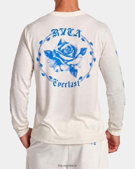 R422N8108 everlast x benjamin jeanjean μακρυμάνικο μπλουζάκι RVCA άνδρες άσπρο είδη ένδυσης
