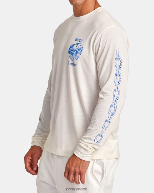 R422N8108 everlast x benjamin jeanjean μακρυμάνικο μπλουζάκι RVCA άνδρες άσπρο είδη ένδυσης