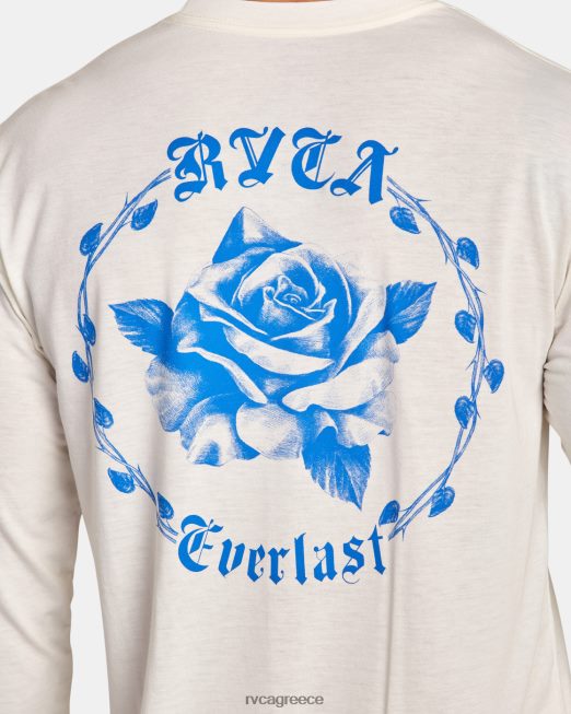 R422N8108 everlast x benjamin jeanjean μακρυμάνικο μπλουζάκι RVCA άνδρες άσπρο είδη ένδυσης