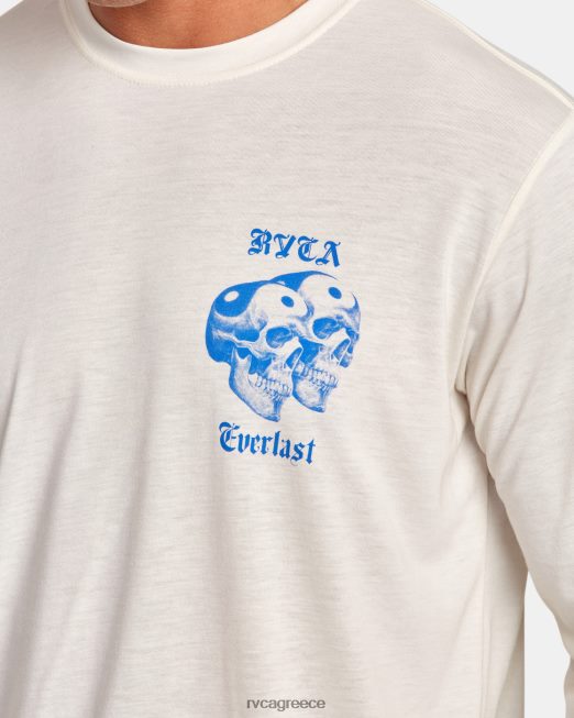 R422N8108 everlast x benjamin jeanjean μακρυμάνικο μπλουζάκι RVCA άνδρες άσπρο είδη ένδυσης