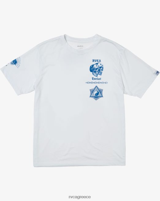 R422N8149 μπλουζάκι everlast x benjamin jeanjean RVCA άνδρες άσπρο είδη ένδυσης