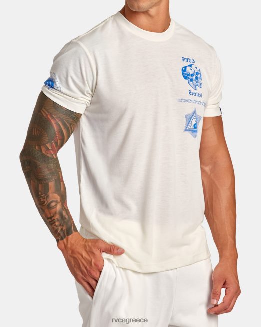 R422N8149 μπλουζάκι everlast x benjamin jeanjean RVCA άνδρες άσπρο είδη ένδυσης
