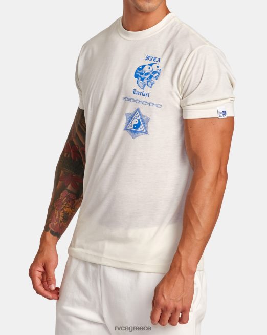 R422N8149 μπλουζάκι everlast x benjamin jeanjean RVCA άνδρες άσπρο είδη ένδυσης