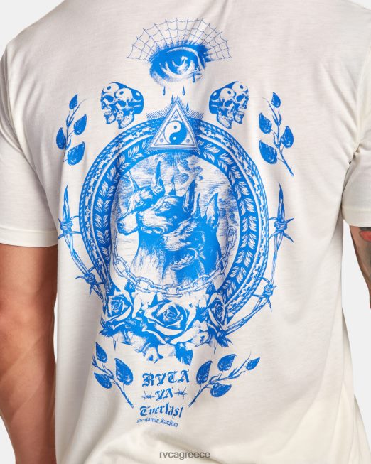 R422N8149 μπλουζάκι everlast x benjamin jeanjean RVCA άνδρες άσπρο είδη ένδυσης