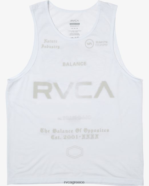 R422N8286 va sport tank RVCA άνδρες άσπρο είδη ένδυσης