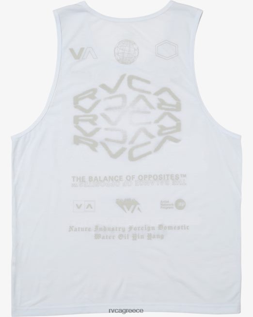 R422N8286 va sport tank RVCA άνδρες άσπρο είδη ένδυσης