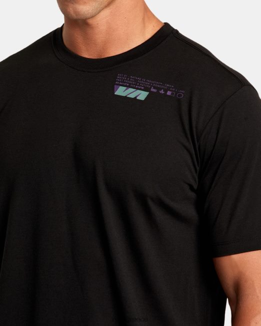 R422N8301 va sport elevate μπλουζάκι RVCA άνδρες μαύρος είδη ένδυσης
