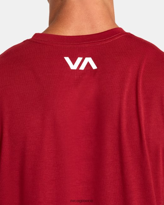 R422N8303 εικονίδιο μπλουζάκι RVCA άνδρες καρδινάλιος είδη ένδυσης