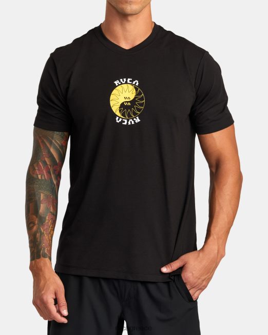 R422N8358 T-shirt va sport balance rays RVCA άνδρες μαύρος είδη ένδυσης