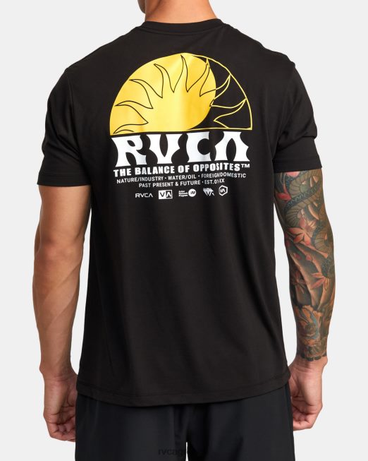R422N8358 T-shirt va sport balance rays RVCA άνδρες μαύρος είδη ένδυσης