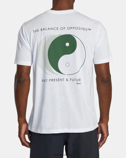 R422N8373 yin yang pin t-shirt RVCA άνδρες άσπρο είδη ένδυσης