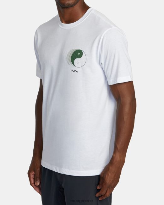 R422N8373 yin yang pin t-shirt RVCA άνδρες άσπρο είδη ένδυσης