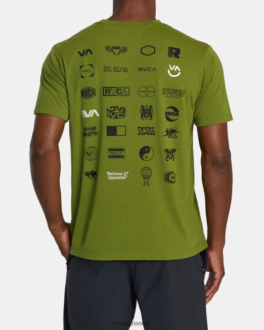 R422N8392 μπλουζάκι αρένας RVCA άνδρες φύλλο ελιάς είδη ένδυσης