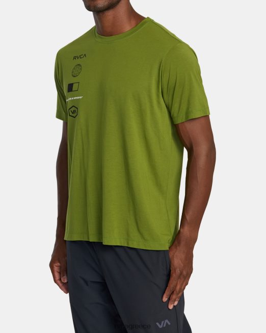 R422N8392 μπλουζάκι αρένας RVCA άνδρες φύλλο ελιάς είδη ένδυσης