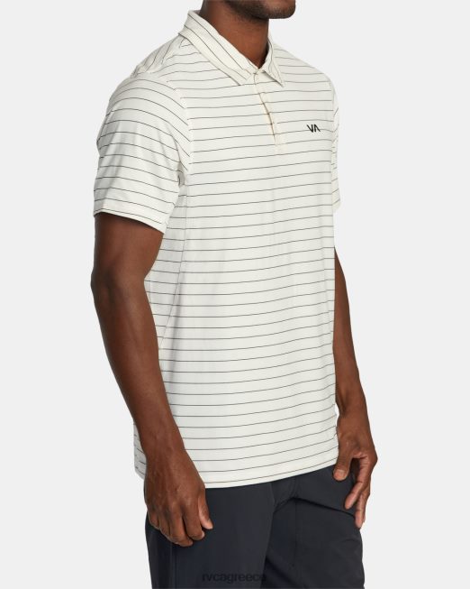 R422N8466 va sport vent τεχνική μπλούζα πόλο RVCA άνδρες υπόλευκο είδη ένδυσης