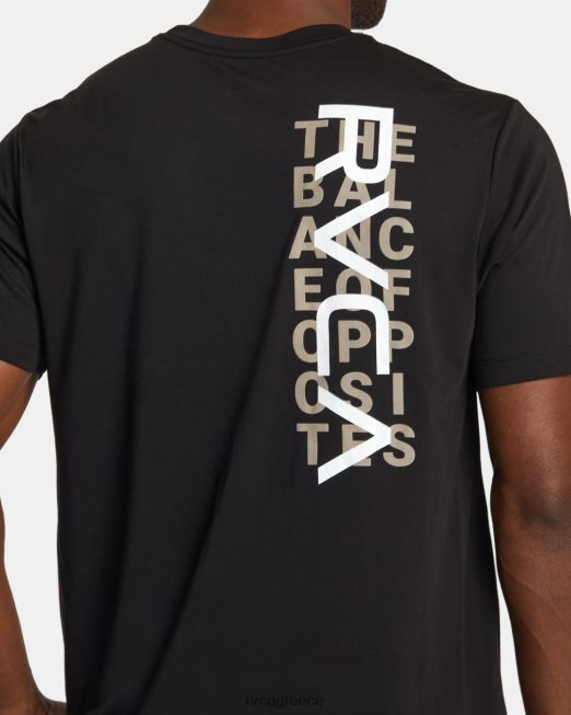 R422N8564 στρώση μπλουζάκι RVCA άνδρες μαύρος είδη ένδυσης