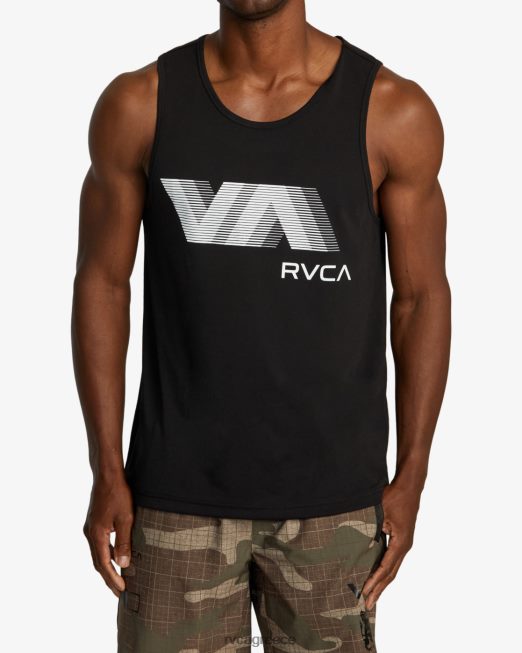 R422N8580 va blur top tank RVCA άνδρες μαύρος είδη ένδυσης
