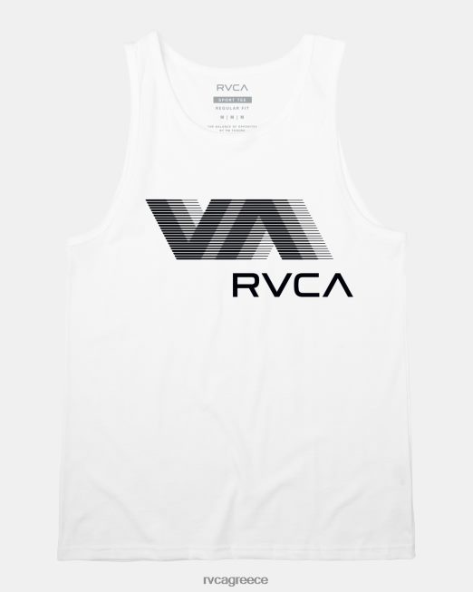 R422N8599 va blur top tank RVCA άνδρες άσπρο είδη ένδυσης