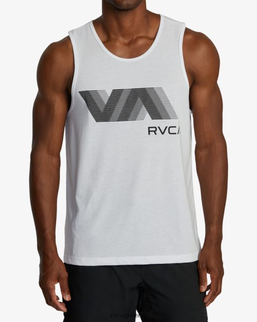 R422N8599 va blur top tank RVCA άνδρες άσπρο είδη ένδυσης