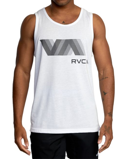 R422N8599 va blur top tank RVCA άνδρες άσπρο είδη ένδυσης