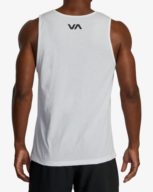 R422N8599 va blur top tank RVCA άνδρες άσπρο είδη ένδυσης