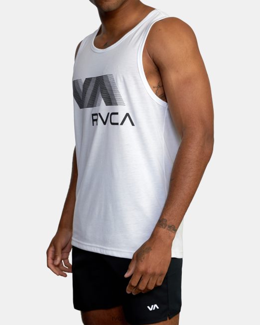 R422N8599 va blur top tank RVCA άνδρες άσπρο είδη ένδυσης