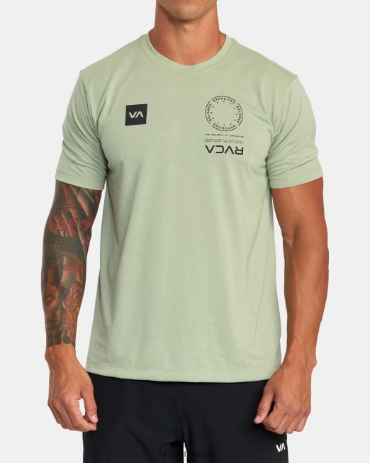 R422N8668 va mark tee RVCA άνδρες γκρίζος στρατός είδη ένδυσης