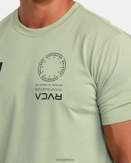R422N8668 va mark tee RVCA άνδρες γκρίζος στρατός είδη ένδυσης