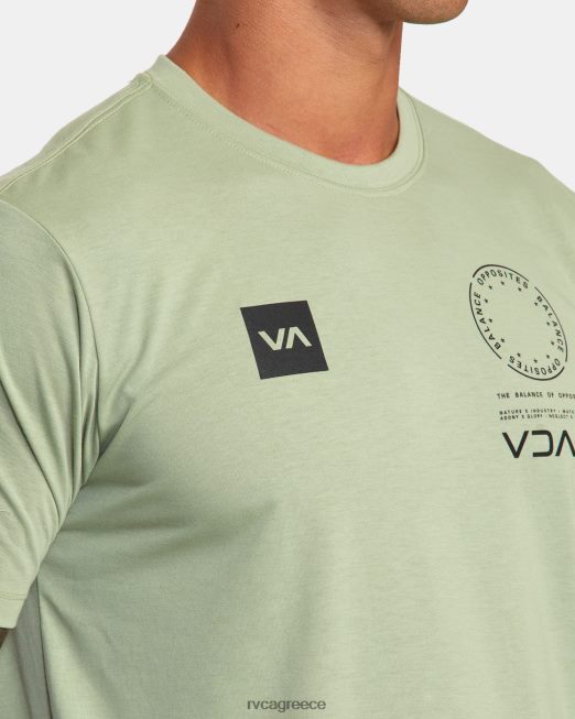 R422N8668 va mark tee RVCA άνδρες γκρίζος στρατός είδη ένδυσης