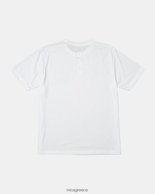 R422N8893 va mark tee RVCA άνδρες λευκό/μπλε είδη ένδυσης