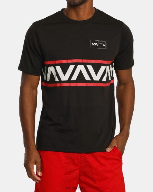 R422N8907 va banded hawaii tee RVCA άνδρες μαύρος είδη ένδυσης