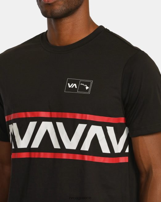 R422N8907 va banded hawaii tee RVCA άνδρες μαύρος είδη ένδυσης