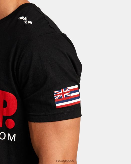 R422N8914 penn just scrap tee RVCA άνδρες μαύρος είδη ένδυσης