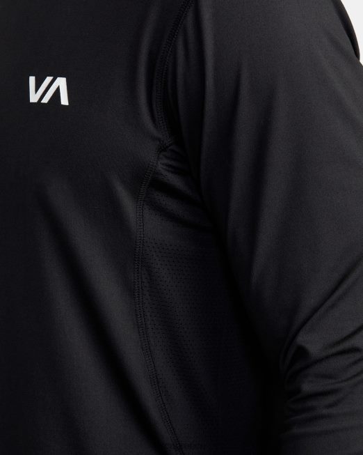 R422N8713 σπορ αεραγωγός με τεχνική κουκούλα RVCA άνδρες μαύρος είδη ένδυσης