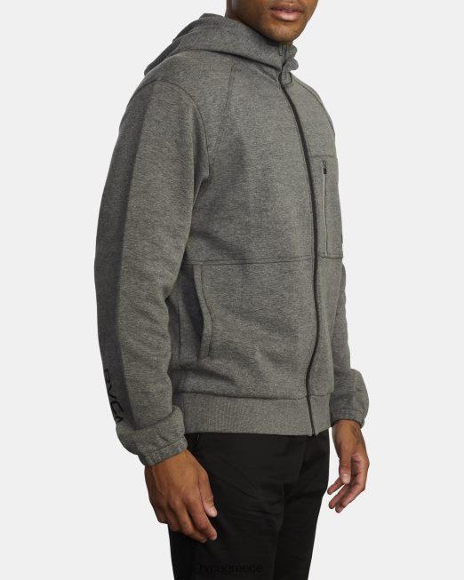 R422N8883 tech zip-up fleece hoodie ii RVCA άνδρες αθλητικό ρείκι είδη ένδυσης