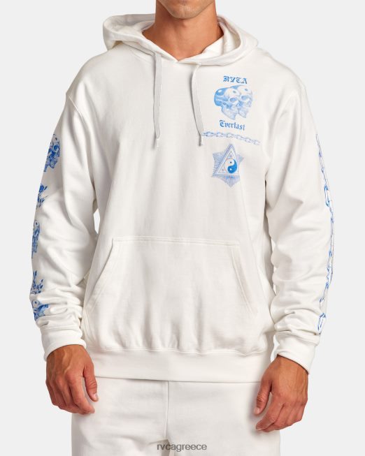R422N896 everlast x benjamin jeanjean hoodie RVCA άνδρες υπόλευκο είδη ένδυσης