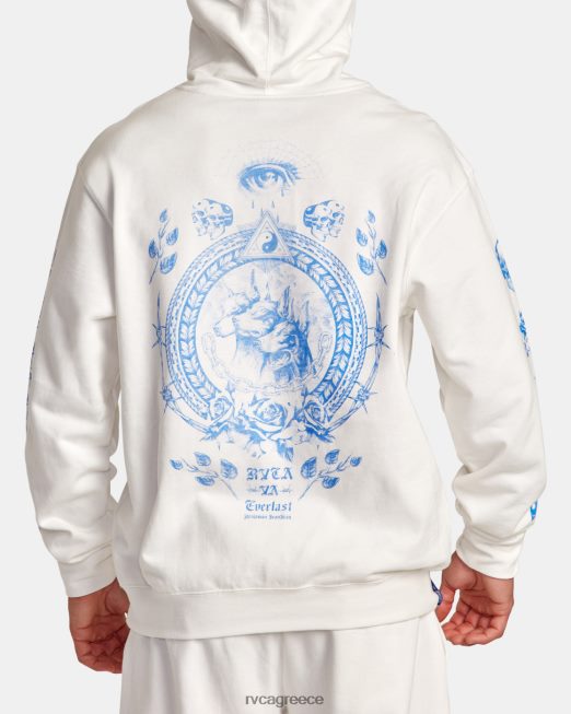 R422N896 everlast x benjamin jeanjean hoodie RVCA άνδρες υπόλευκο είδη ένδυσης