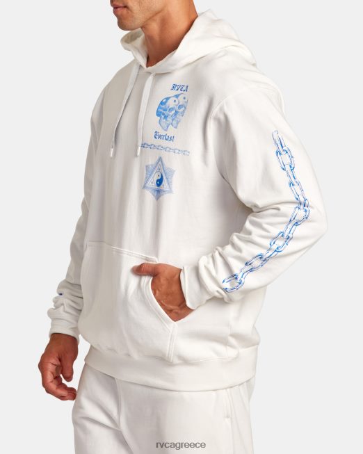 R422N896 everlast x benjamin jeanjean hoodie RVCA άνδρες υπόλευκο είδη ένδυσης