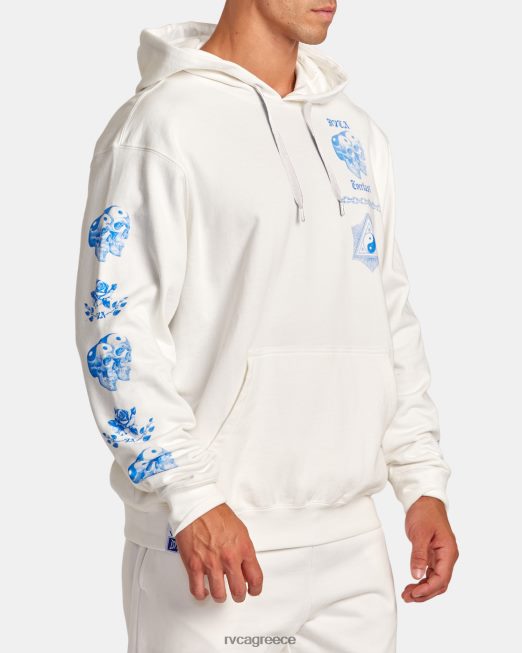 R422N896 everlast x benjamin jeanjean hoodie RVCA άνδρες υπόλευκο είδη ένδυσης