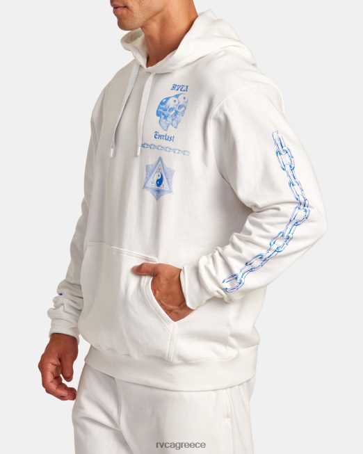 R422N896 everlast x benjamin jeanjean hoodie RVCA άνδρες υπόλευκο είδη ένδυσης