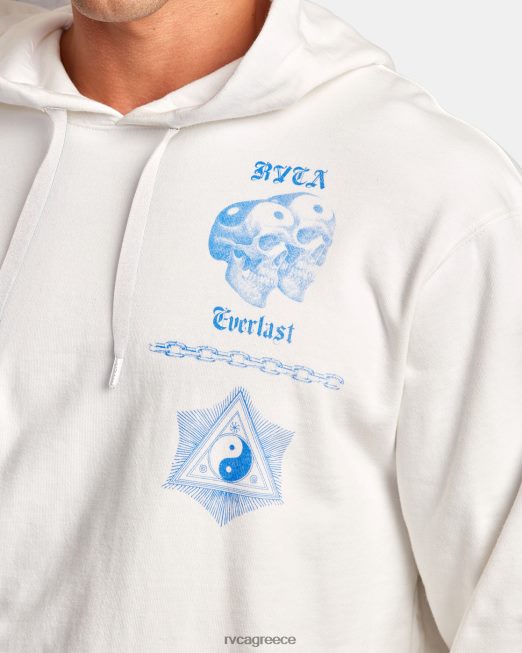 R422N896 everlast x benjamin jeanjean hoodie RVCA άνδρες υπόλευκο είδη ένδυσης
