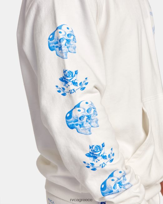 R422N896 everlast x benjamin jeanjean hoodie RVCA άνδρες υπόλευκο είδη ένδυσης