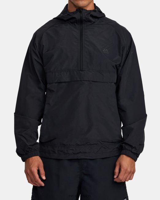 R422N8824 va sport αουτσάιντερ packable anorak jacket RVCA άνδρες μαύρος είδη ένδυσης