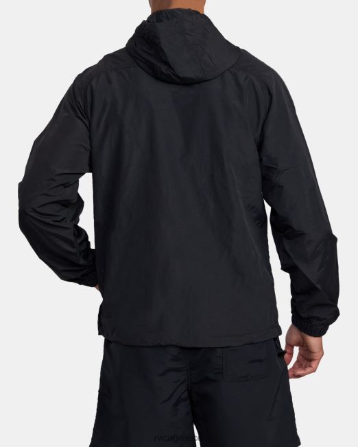 R422N8824 va sport αουτσάιντερ packable anorak jacket RVCA άνδρες μαύρος είδη ένδυσης