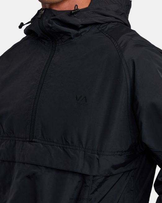 R422N8824 va sport αουτσάιντερ packable anorak jacket RVCA άνδρες μαύρος είδη ένδυσης