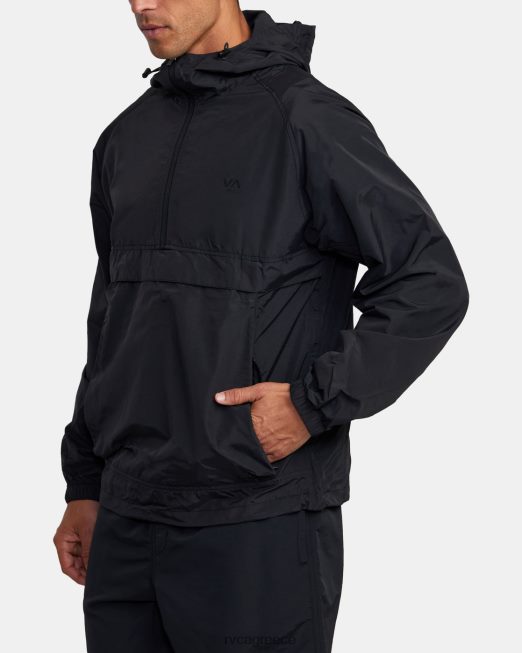 R422N8824 va sport αουτσάιντερ packable anorak jacket RVCA άνδρες μαύρος είδη ένδυσης