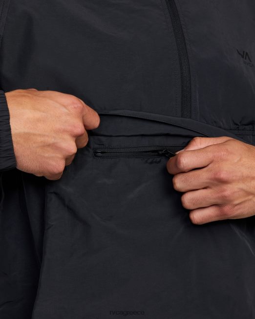R422N8824 va sport αουτσάιντερ packable anorak jacket RVCA άνδρες μαύρος είδη ένδυσης
